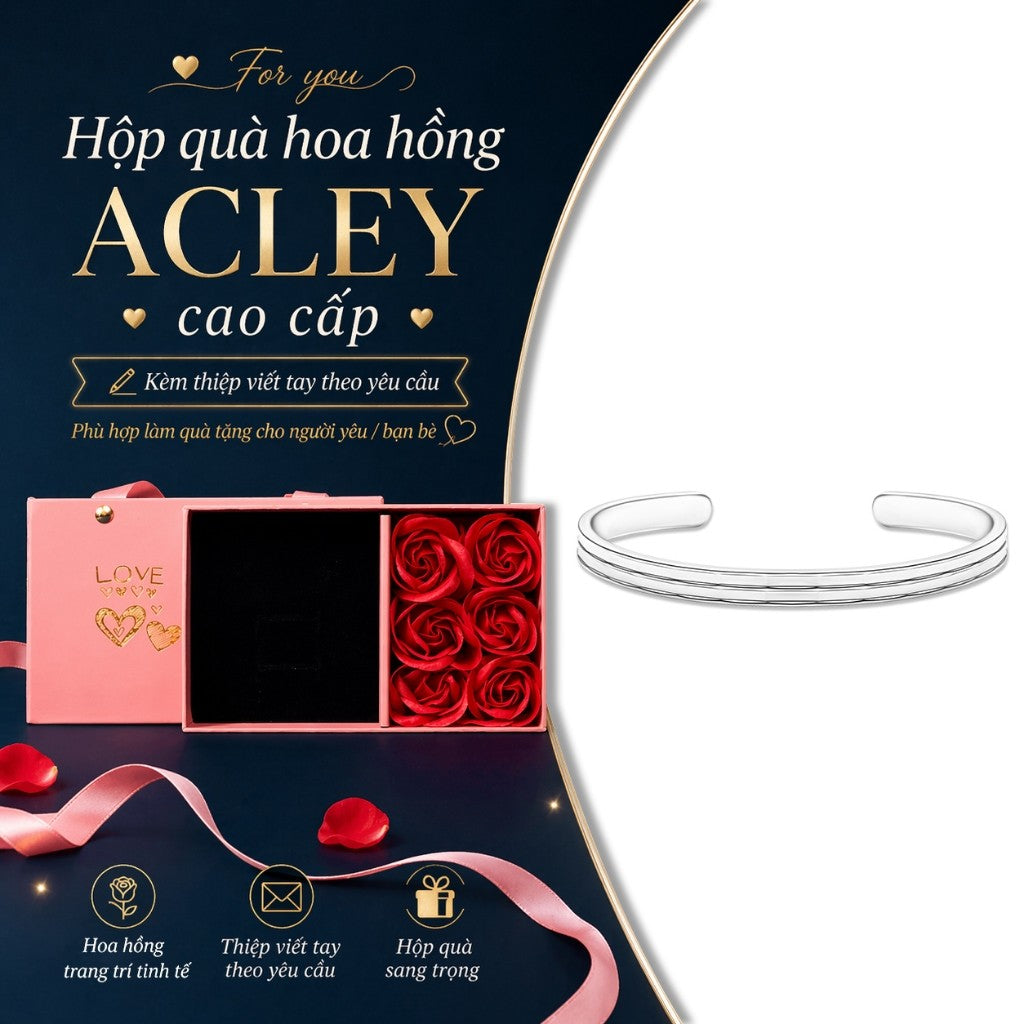 Vòng tay hở hợp kim đồng phong cách tối giản