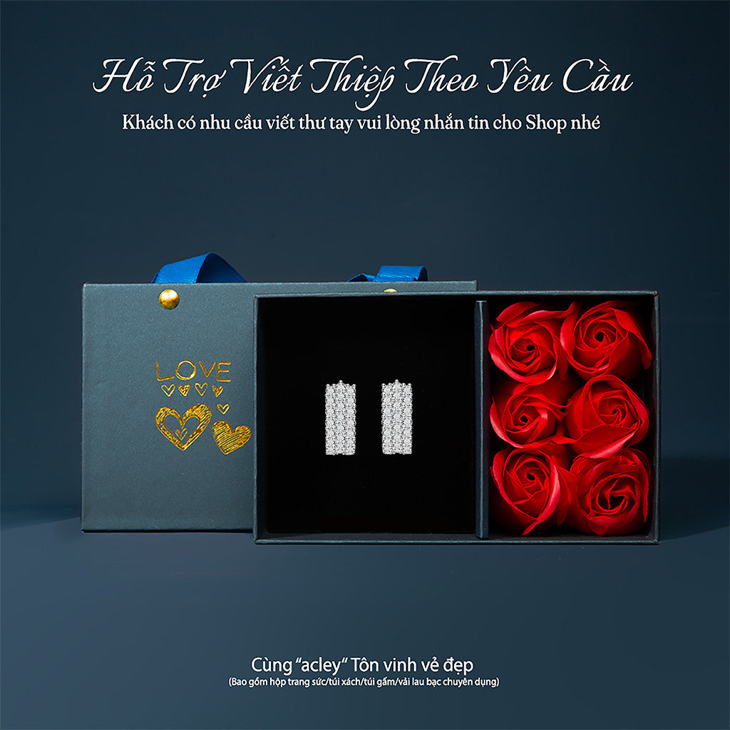 Bông tai vòng bạc S925 đính đá zircon 5A nhiều hàng
