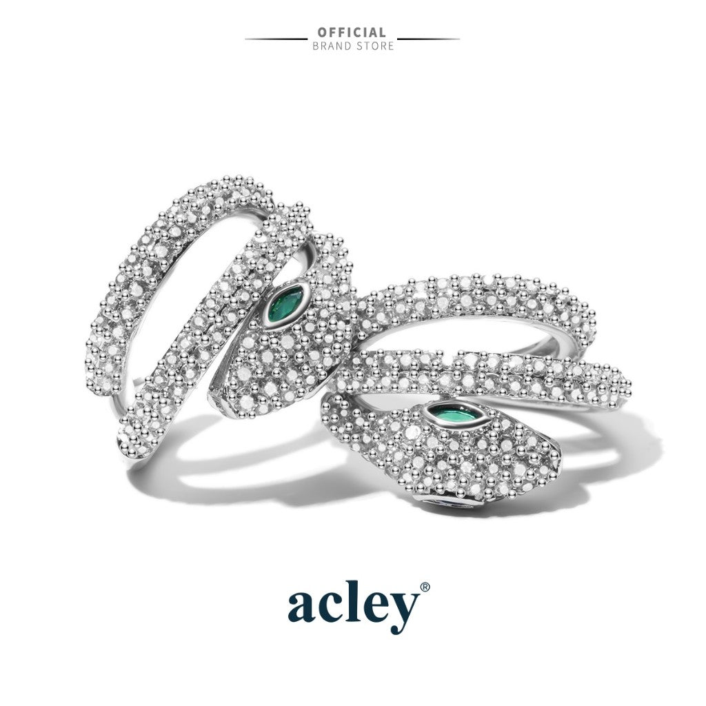 Bông tai vòng hợp kim đồng đính đá zircon 5A dáng xoắn kim bạc