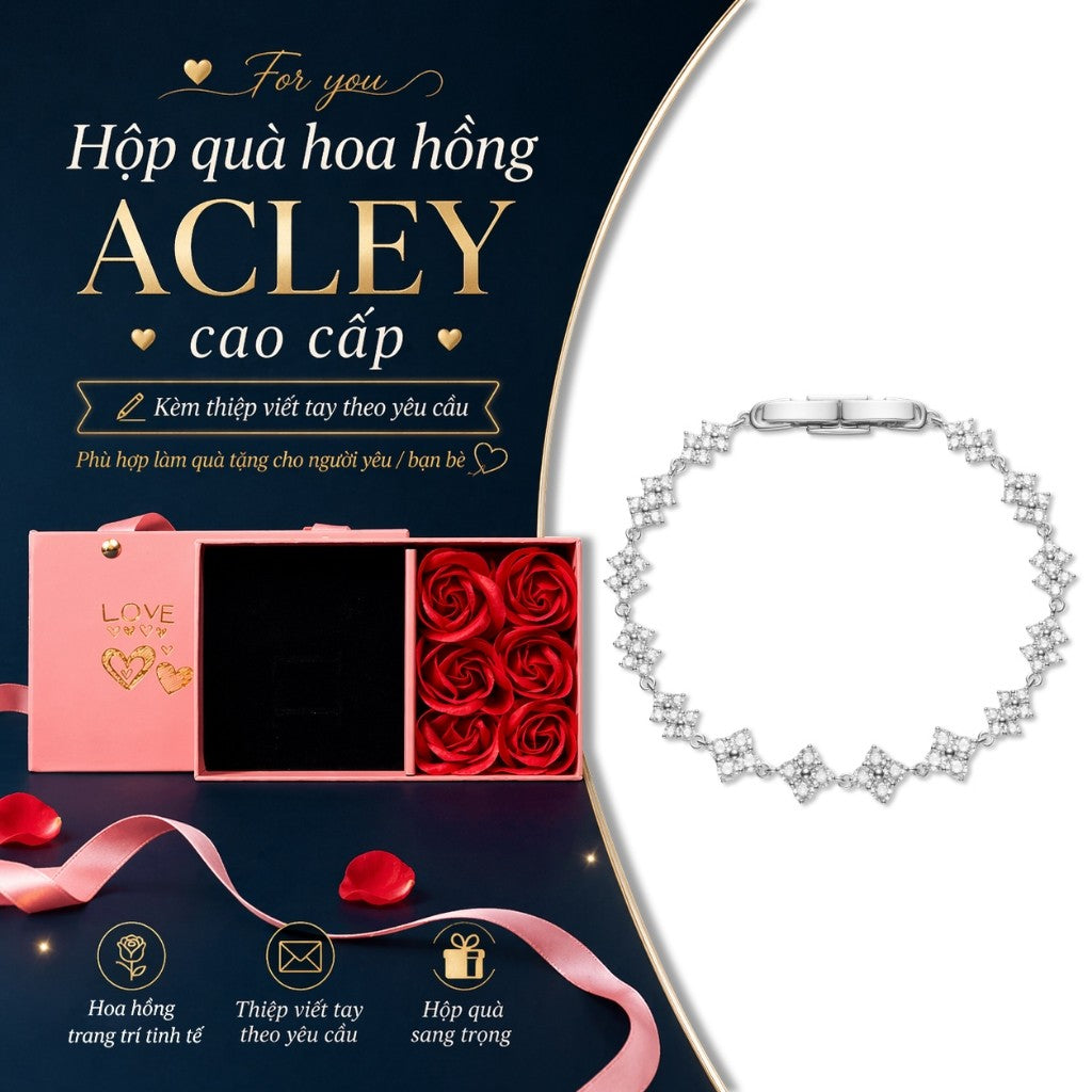 Lắc tay hợp kim đồng đính đá zircon 5A dáng hình thoi