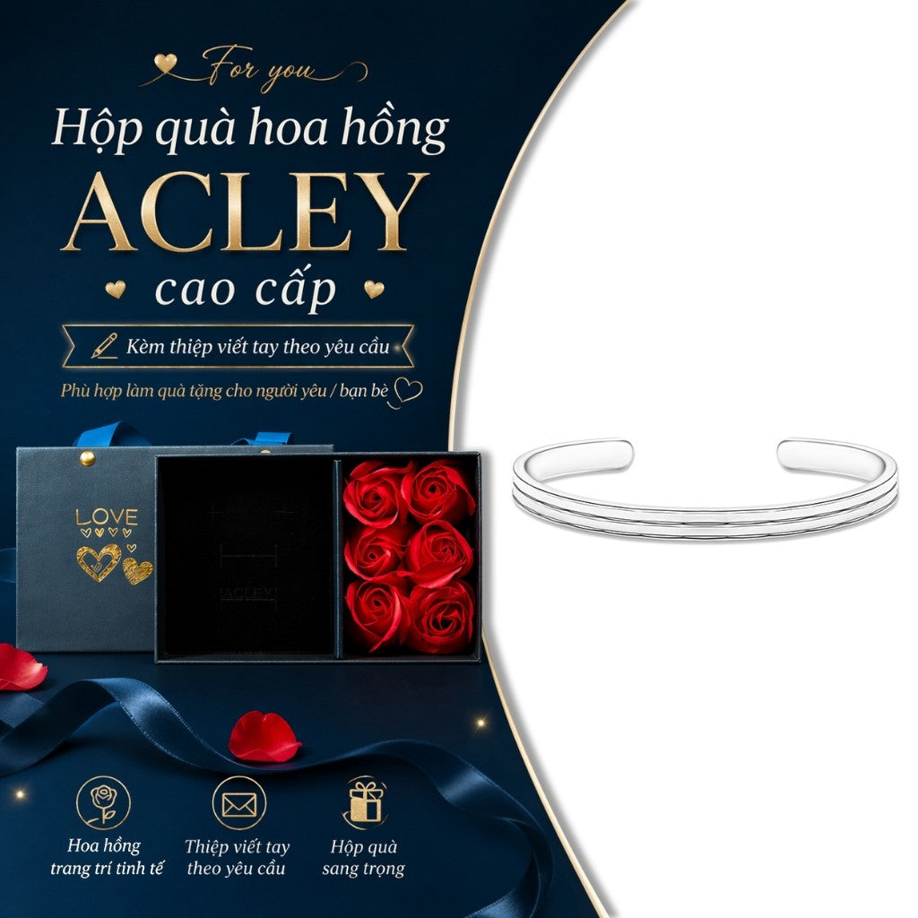 Vòng tay hở hợp kim đồng phong cách tối giản