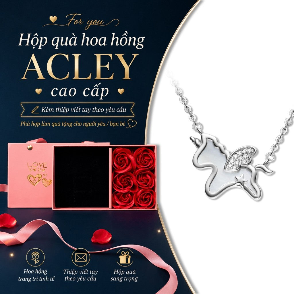 Dây chuyền hợp kim đồng hình kỳ lân xà cừ trắng