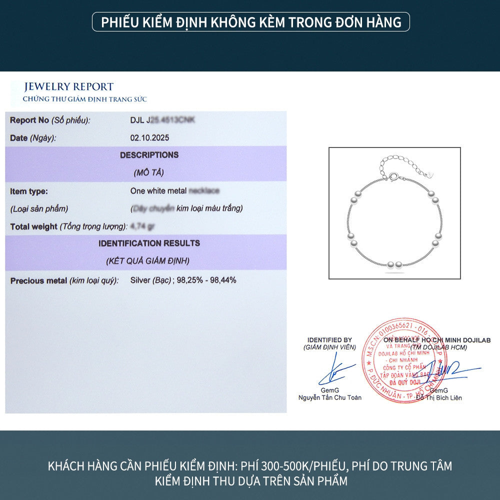 Lắc tay bạc S925 màu vàng phối ngọc trai thanh lịch