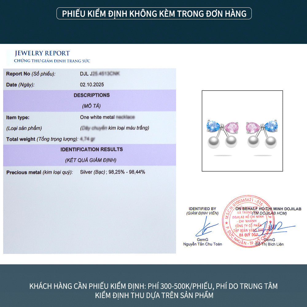 Bông tai bạc S925 nơ phối ngọc trai đính đá zircon 5A