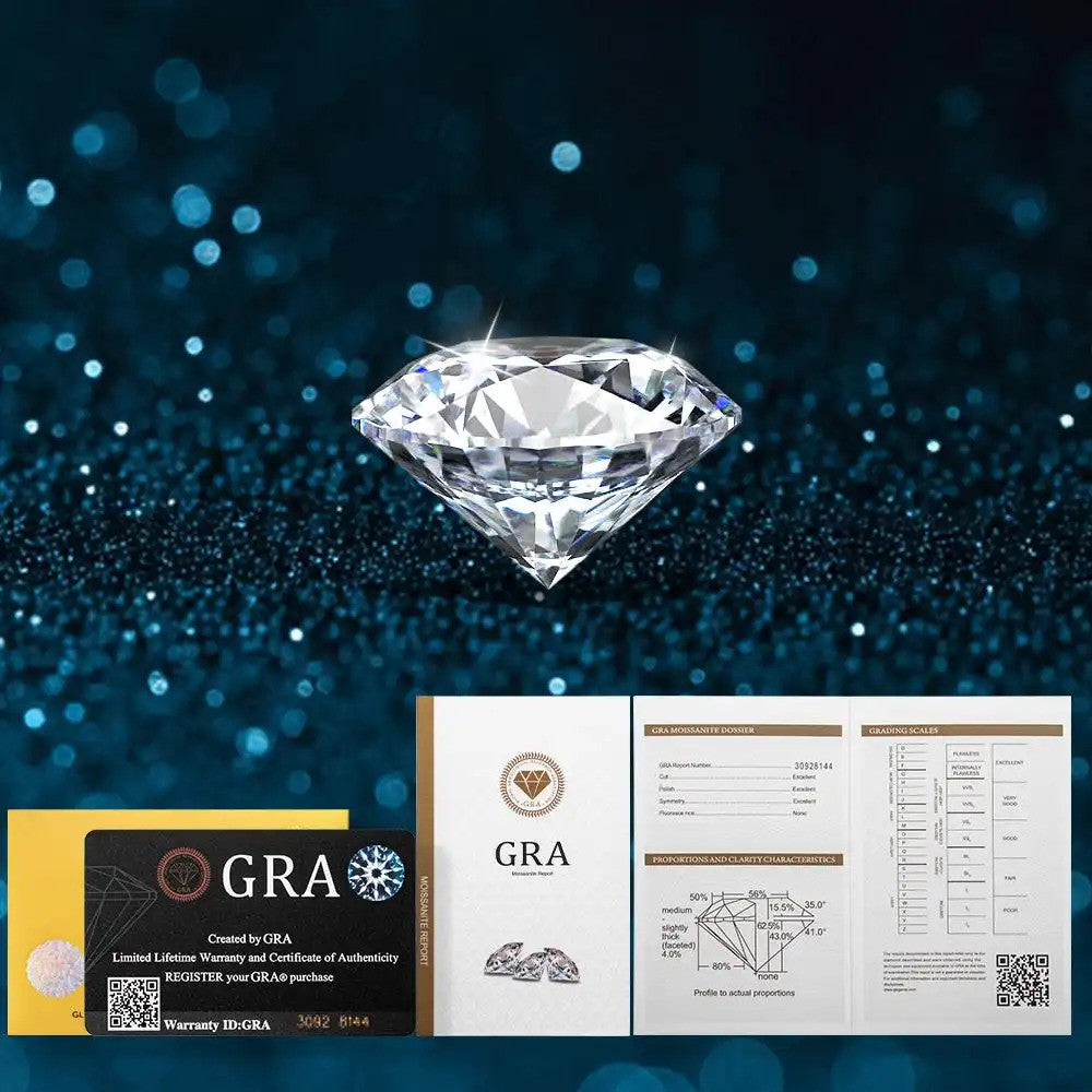 Bông tai bạc S925 hình tròn hai vòng đính đá Moissanite